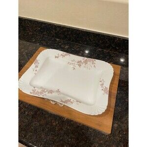 Vintage Karlsbad BBD Austria Brown Flowers platter